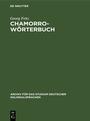 cover image of Chamorro-Wörterbuch